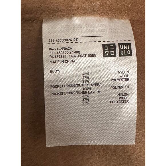 Uniqlo Wool Blend Coat XL - Picture 6 of 6